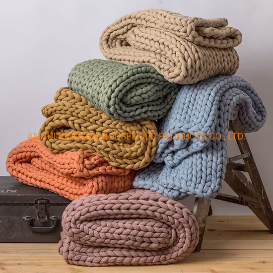 Knitted Mexican Bed Microfiber Quility Towel Chunky Blanket