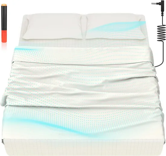 Grounding Bedding Sheet Set, Earthing and Pillowcase Set, 95% Cotton+5% Silver 