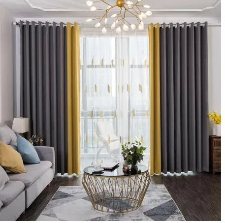 New Style High Shading Ready Made Custom Window Curtains, Blackout Window Curtains for The Living Room 