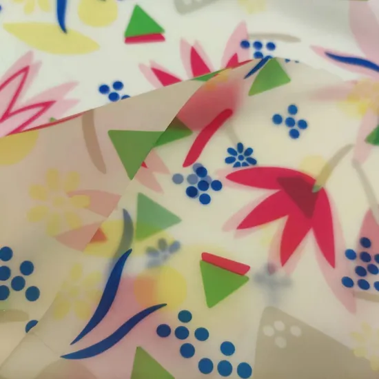 Windproof Waterproof Oilproof 100%TPU Digital Printed Functional Textile for Outdoor Jacket Raincoat Workwear 