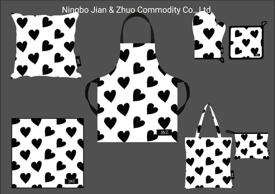 Custom Digital Print Valentine′s Day Kitchen Textiles 