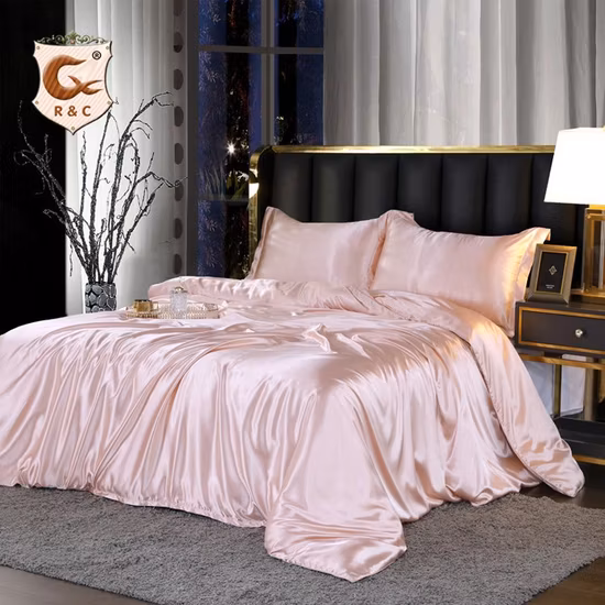 Pure Color Baby Bed Sheet Satin Bedding