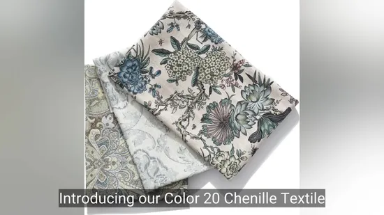 Color 20 Chenille Textile Fabric Metallic Chenille Digital Window Curtain 