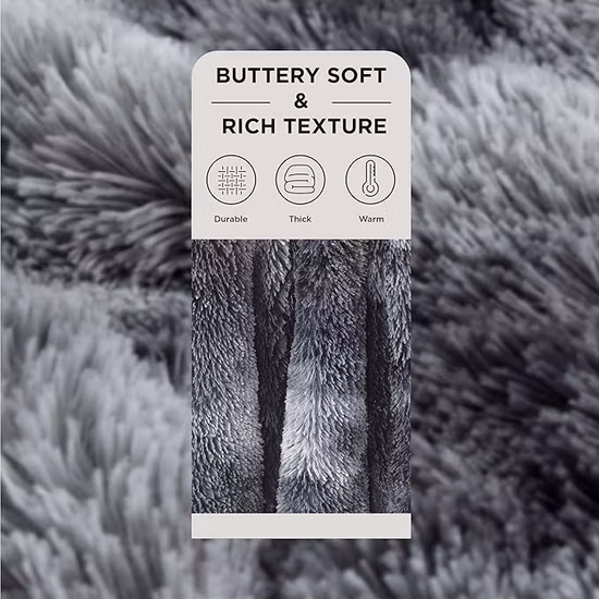 Home Soft Plush & Fuzzy Throw Sherpa Lined Fleece Bed Blanket