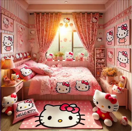 High Polyester Hone Textile Hello Kitty Design Bedding for Baby Duvet Cover Pillowcases Bed Linen Soft Bed Sheet Bedding Set 